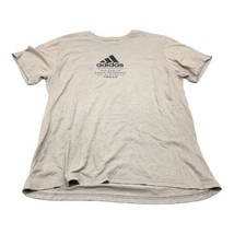 Adidas Men&#39;s Three Stripe Life The Go-To Performance Tee T-Shirt - Tan - Size L - £6.89 GBP
