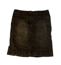 Ann Taylor LOFT Womens Denim Skirt Black Back Pockets Sz 6 - $11.51