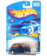 New Hot Wheels Mini Cooper Car Blue Checkered Top 1/64 Scale 2001 Collec... - $169.61 MXN