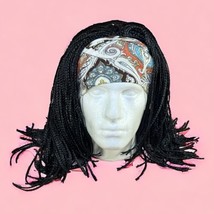 Synthetic Braided Wig 14” Box Braids w/ Headband Twisted Hair Women/Men - Black - £18.38 GBP