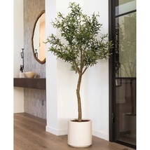 OLIVE TREE FAUX INDOOR PLANT FOR INDOORS ARTIFICIAL FAKE IN POT REALISTI... - $261.99