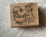 Stampin&#39; Up!  Rubber Stamp  Mama Bunny pushing Baby Carriage (Easter egg... - $11.29