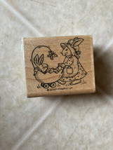 Stampin&#39; Up!  Rubber Stamp  Mama Bunny pushing Baby Carriage (Easter egg) 2000 - £8.81 GBP