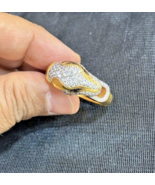 2Ct Round Moissanite Panther Head Men&#39;s Huge Ring 14k Yellow Gold Plated - $189.87