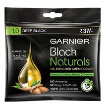 Garnier Black Naturals, Hair Colour, Shade 1 (20ml+20g, Deep Black) - £7.88 GBP