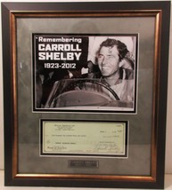 Carroll Shelby Framed Autograph Check #1486 dtd March 5 1963 - £792.25 GBP