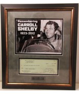 Carroll Shelby Framed Autograph Check #1486 dtd March 5 1963 - £784.96 GBP