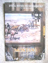 Vintage 1983-1984 Official State Issue Road Map Of Montana FREE shipping - £4.93 GBP