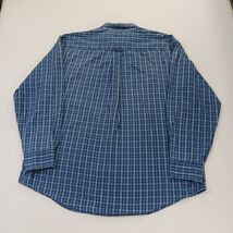St John's Bay RN#93677 Men's Blue Check Plaid Button-Down Collar Shirt Size L image 2