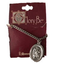 New but Vintage 1999 Glory Be St. Christopher Medal Necklace Unisex Religious - £9.77 GBP