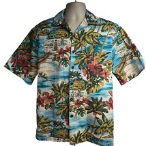 Hilo Hattie Mens Vintage Tiki Hawaiian Aloha Button Up Shirt XL Pocket C... - $49.49