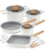 Nonstick Cookware Set Non Toxic 100% PFOA Free Compatible Induction Pots... - £150.20 GBP