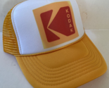 Vintage Kodak Film Hat Cameraman 1980s Trucker Hat Adjustable snapback Gold - $15.03