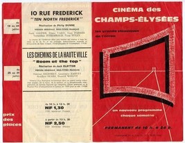 Cinema des Champs Elysees Movie Program PARIS France 1962 - £9.28 GBP