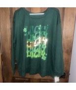 Lucky Lucky Shamrocks St Patricks Day Men Women Sweatshirt - $35.52