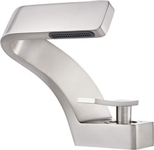 Becola Bathroom Sink Waterfall Faucet, Solid Brass Single Handle Hot And Cold - £85.40 GBP