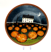 Halloween David Carter Brown Pumpkin Patch Plate - £11.74 GBP