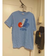 Montreal Expo blue Vintage Men’s T-shirt MLB Coors Light Cooperstown Siz... - $13.70 CAD