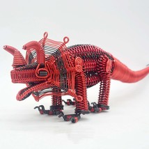 T-rex statue, Wire art sculpture decor, Triceratops figurine, Dinosaur statue - £78.36 GBP