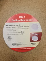 Paintable Blank Ceiling Box Electrical Cover Plate Round for 3-1/2 &amp; 4&quot; ... - $1.98