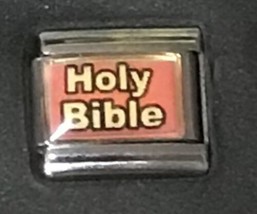Holy Bible Italian Charm Enamel 9mm Link K37 - £10.57 GBP