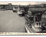 Piers and Ships at Waterfront Seattle Washington WA 1907 DB  Postcard Q22 - £12.57 GBP