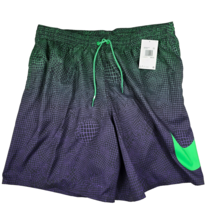 Nike Swim Men&#39;s XXL 9&quot; Electric Algae Swoosh Breaker Shorts NESSD541-380 New - £21.17 GBP