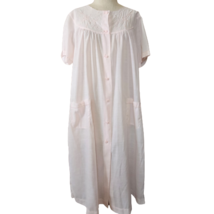 Vintage 70s Pink Nightgown with Embroidered Detail Size Large  - £19.46 GBP