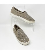 Sam Edelman Womens Taupe Suede Leather Silver Studs Slip on Loafer, Size 7 - $438.46 MXN