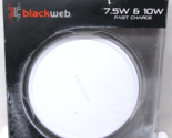 Blackweb 7.5W &amp; 10W White Fast Wireless Charging Pad - iPhone, Samsung, ... - $8.54