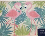 Printed Kitchen Accent Rug (17&quot;x28&quot;) PINK FLAMINGOS &amp; TROPICAL LEAVES, NR - $18.80