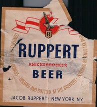 Vintage Ruppert Knickerbocker Beer Label  1940s - €1,74 EUR