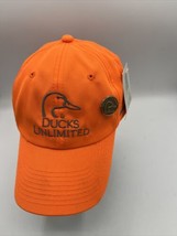 Ducks Unlimited  Hat Cap Bright Orange Adjustable Hunting 2015 Boone County - $13.55