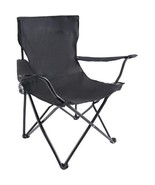 Portable Folding Black Camping Chair, 1-Pack - £39.14 GBP
