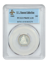 1868 10C PCGS PR65CAM ex: D.L. Hansen - £1,802.66 GBP