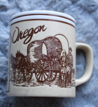 Vintage Stoneware Souvenir The Oregon Trail Coffee Cup Mug Smith Western - £12.45 GBP