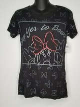 Disney Parks Womens Say Yes to Bows Minnie Mouse Graphic T-Shirt XS Extra Small - £14.25 GBP