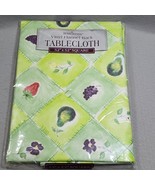 HomeTrends Fruit Tablecloth 52&quot;x52&quot; Square Waterproof Vinyl Flannel Back... - $256.23 MXN