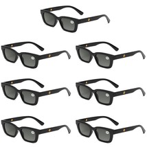 7PK Mens Womens Square Magnified Full Tinted Lens Sun Readers Reading Sunglasses - £14.41 GBP