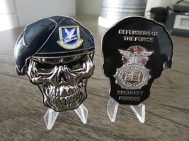 USAF Security Forces MP&#39;s SF Defenders of the Force Reapers Skull Challenge Coin - £16.34 GBP