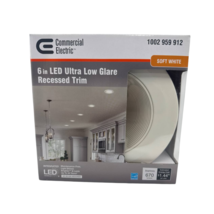 Commercial Electric Ultra Low Glare 6 In. Integrated LED Recessed Trim W... - €12,37 EUR