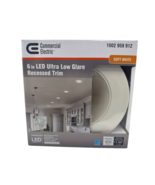 Commercial Electric Ultra Low Glare 6 In. Integrated LED Recessed Trim W... - $264.41 MXN