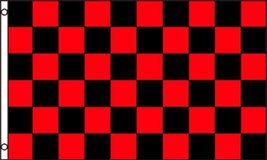 RED AND BLACK CHECKERED RACING  3 X 5 FLAG 3x5 decor sign  RACE CAR FLAG... - £6.00 GBP