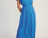 Current Air The Catalina Crinkled Maxi Dress Blue - $964.13 MXN