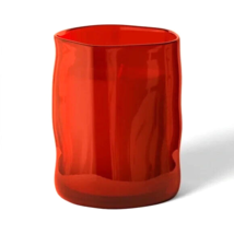 Elegant Glass Hurricane Vase / Pillar Candle Holder (Small) RED - NEW!!! - €13,95 EUR