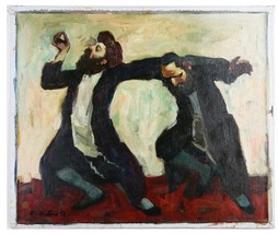 &quot;Dancing to Celebrate&quot; by Adolf Adler Signed Oil on Canvas 20&quot; x 24&quot; w/ CoA - £1,717.24 GBP