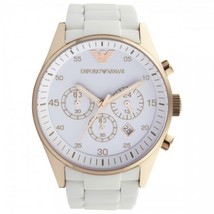 Emporio Armani AR5919 White And Gold Mens Chronograph Watch - £100.71 GBP