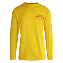 Quiksilver Men&#39;s T-Shirt Yellow Medoc Atlantique Text L/S (S02) - £21.72 GBP