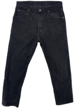 Wrangler Premium Quality Jeans Men&#39;s Size 36x32 Black Straight Regular D... - $12.86