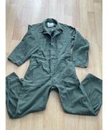 Men&#39;s Vintage 80s Authentic Military Green Coveralls 100% Cotton Sateen ... - $1,220.43 MXN